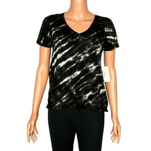 TBO The Beginning Of Women's PIMA Cotton Short-Sleeve V-Neck T-Shirt Size 0